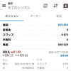 金の反落で83万円の利確