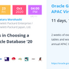 Considerations in Choosing a Version of Oracle Database '20 - Oracle Groundbreakers APAC 2020 Virtual Tour