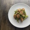エビとアスパラのエスニック炒め