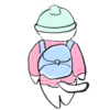 一歩を踏み出そうとする猫のイラスト 猫の無料イラスト スコちゃん