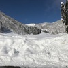 偵察に行ったら意外な雪の量♪