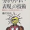 読書記録２【「分かりやすい表現」の技術ー意図を正しく伝えるための１６のルール】藤沢晃治