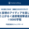 AIと妄想のアイディアを話して盛り上がる＜迷惑電話撃退法＞　※8000字程