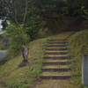 山守神社の参道入口にまつられる庚申塔　福岡県飯塚市鹿毛馬