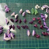 ②ちりめん華やぐ雅なつまみ細工コレクション〈紫苑〉キット花びらを作りました。