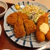 三元豚のヒレかつとエビフライの定食。やよい軒