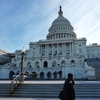 米国横断旅の記録：早朝のアメリカ合衆国議会議事堂と夜のホワイトハウス