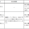 【3月】今年度だけ所有1年未満で優待が貰えます【優待新設】