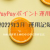 PayPayポイント運用 2022年3月 運用記録