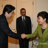 握手を拒否した朝鮮大統領