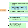 ワイド文字　マルチバイト文字　Shift-jis　Unicodeのややこしい違いが明確になる図