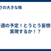 今週の予定！とうとう妄想が実現するか！？