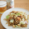 麺をレンチンして表面を焼くソース焼きそば