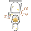 汚いトイレのフリーイラスト素材