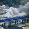 2023/5/21 爆煙を吐き甲子川を渡るSL銀河