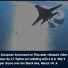 US video shows moment Russian fighter jet collides with US drone