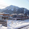 鉄道と雪景色