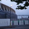 完成形の垣間見える2020東京オリンピックメイン会場『新国立競技場』夕景