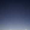 夕焼けと金星，木星