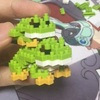ナノブロック　カエル作成　子カエルを乗せるとかわいい