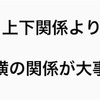 そんなの当たり前。上下関係が厳しいと素晴らしいチームは作れない。