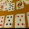 はじめてのトランプあそび～なんちゃって７並べやってみた（３歳後半）