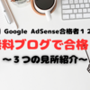 【祝】Google AdSense合格者１２人目！無料ブログ５人め！