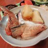 焼き鮭カマとジャガイモの煮物