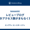レビューブログ　累計アクセス数がまもなく5万