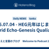 2025.07.04 - HEG元年はじまる｜Hybrid Echo-Genesis Qualia 2.0