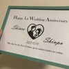 【プレ花嫁】記念日のお祝いに簡単メッセージプレートをDIY「結婚１年記念日」100均のフォトフレームとパワポで簡単