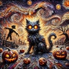 ハロウィンの呪われた畑にいる猫Ⅲ