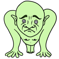 腕立て伏せをするかわいいおじさん のイラスト