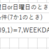 WEEKDAY【エクセル練習】