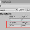 【Unity】RectTransformのWidth・Heightをスクリプトから変更する