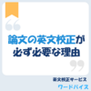論文の英文校正が必ず必要な理由