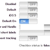 iPhoneライクのトグルスイッチ