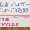 ブログ始めて3週で読者200名、合計PV2200やったあ☆彡収入0円！【初心者ブロガー等身大で公開その①1か月未満】