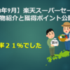 【2020年9月】楽天スーパーセール買った物紹介と獲得ポイント公開