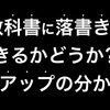 教科書への落書きが、自立学習への第一歩です！