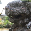 穴水町前波の諸橋稲荷神社（神目伊豆岐比古神社）の狛犬をダイヤモンド富士のように撮りたい