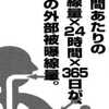 1時間あたりの空間線量×24時間×365日が、1年の外部被爆線量