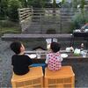 庭でバーベキューをしました