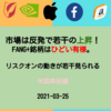 【米国株投資】反発で市場は若干の上昇！ただナス100は下げ、FANG+はボロボロのもよう