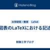 図表のLaTeXにおける記述