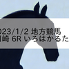 2023/1/2 地方競馬 川崎競馬 6R いろはかるた賞
