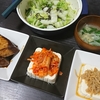 ぶり照り焼き、味噌汁、白菜ナムル、冷奴