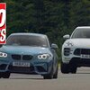 SUV vs クーペ!ポルシェ マカン ターボ vs BMW M2 クーペ 動画