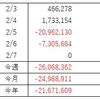 FX週間収支（2月 第3週）マイナス２６００万
