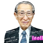 小野田寛郎　の　似顔絵イラスト。